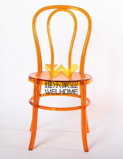 Orange acrylic vienna thonet chair for wedding/event